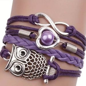 Purple Owl Love Infinity Bracelet ♾ 🦉